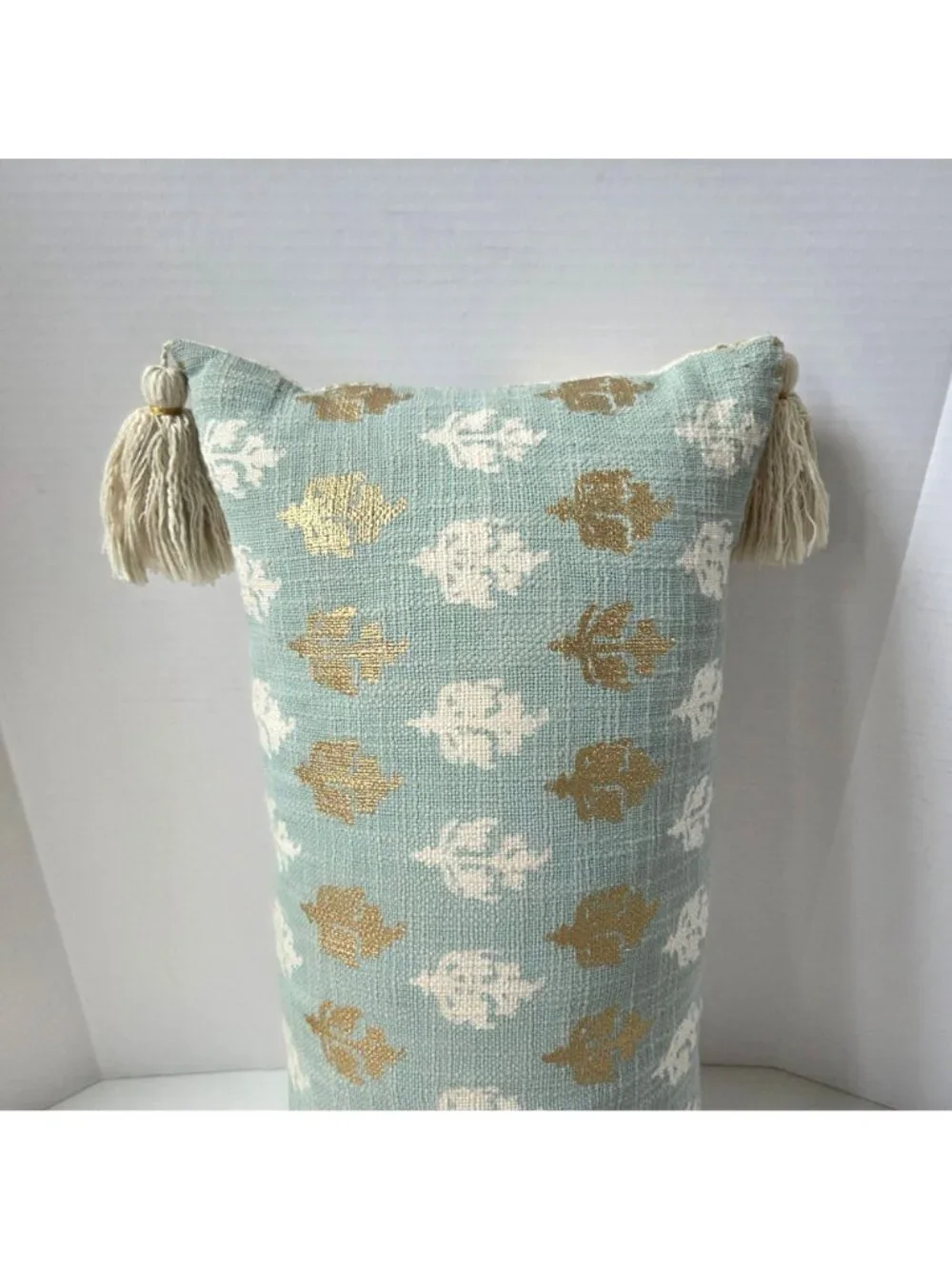 Anthropologie Pillow Blue Metallic 12